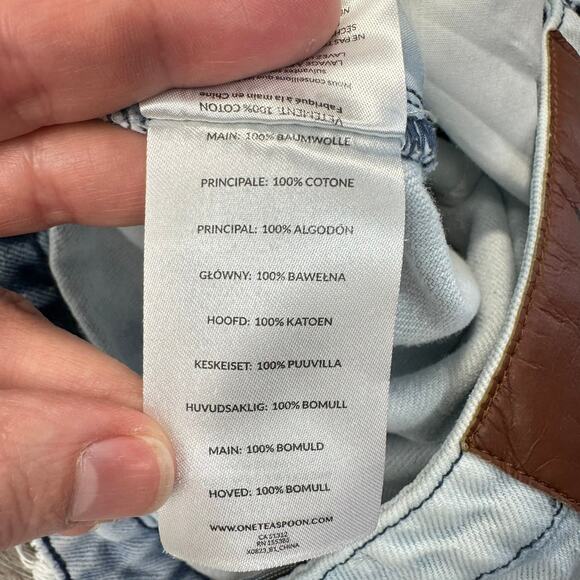 One Teaspoon Street Walker Skirt Jean Denim Destroyed Color 27 - Picture 7 of 8